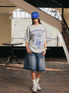 Oversized Emo Angel Graphic T-Shirt - COPPING THREADS - Harsh and Cruel