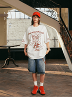 Oversized Emo Angel Graphic T-Shirt - COPPING THREADS - Harsh and Cruel