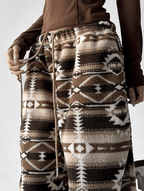 Oversized Fair Isle Stripe Sherpa Pants - COPPING THREADS - CT Select