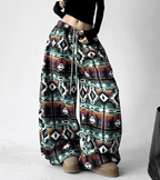 Oversized Fair Isle Stripe Sherpa Pants - COPPING THREADS - CT Select