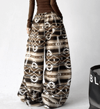 Oversized Fair Isle Stripe Sherpa Pants - COPPING THREADS - CT Select