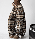 Oversized Fair Isle Stripe Sherpa Pants - COPPING THREADS - CT Select