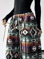 Oversized Fair Isle Stripe Sherpa Pants - COPPING THREADS - CT Select