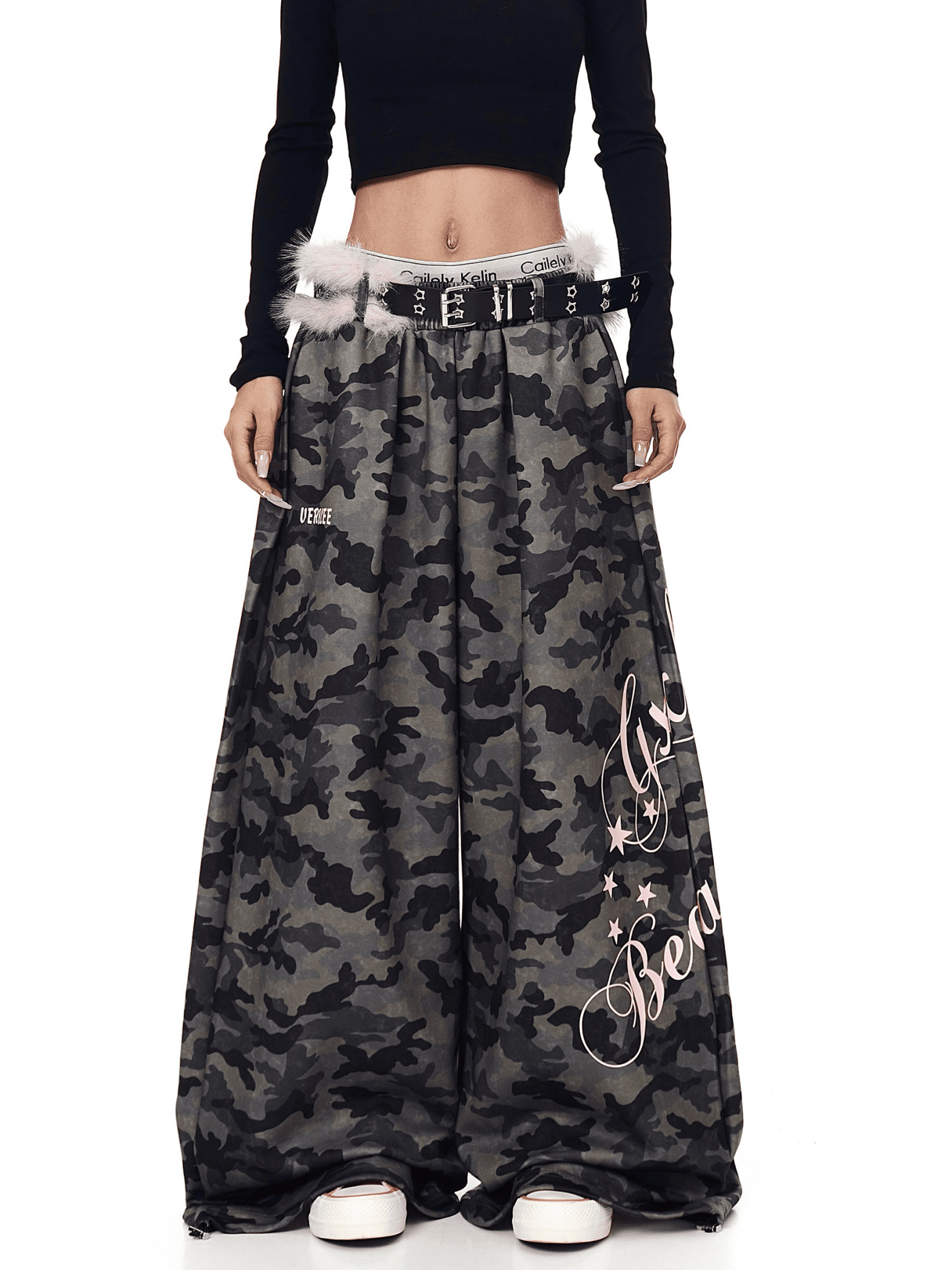 Oversized Furry Belt Graphic Sweatpants - COPPING THREADS - CT Select Main image