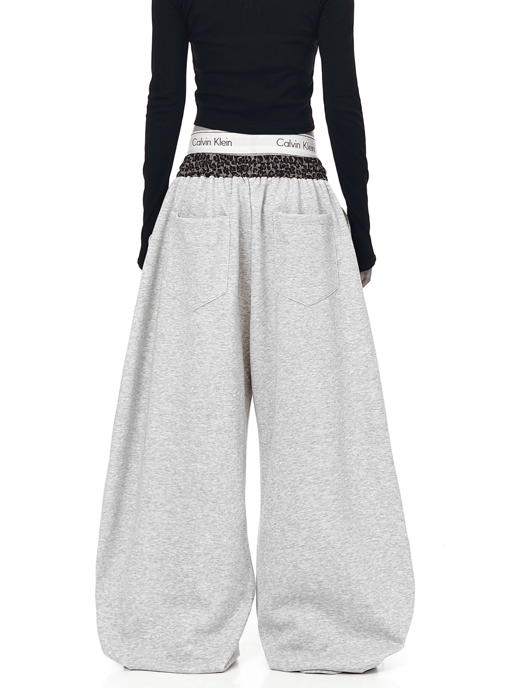 Oversized Gothic Crosses & Leopard Print Sweatpants - COPPING THREADS - CT Select