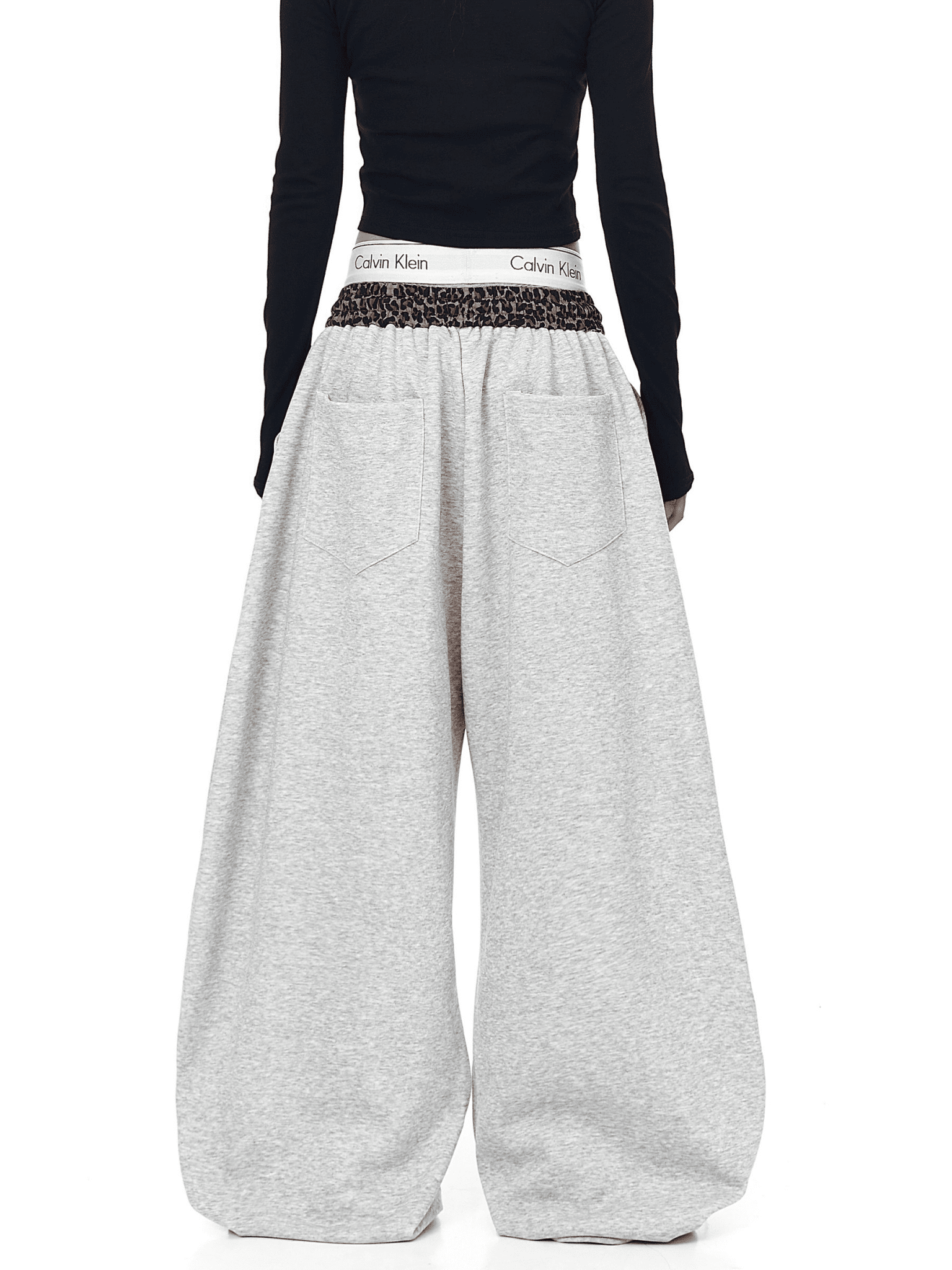 Oversized Gothic Crosses & Leopard Print Sweatpants - COPPING THREADS - CT Select