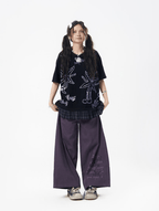 Oversized Graphic Patchwork Plaid Hem Tee - COPPING THREADS - CT Coquette