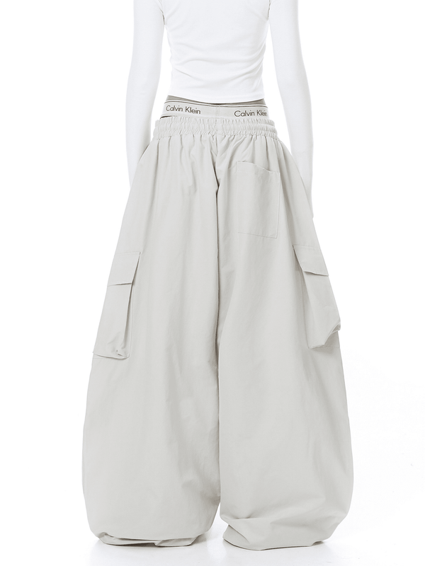 Oversized Graphic Pleated Baggy Cargo Pants - COPPING THREADS - CT Select