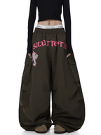 Oversized Graphic Pleated Baggy Cargo Pants - COPPING THREADS - CT Select