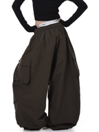 Oversized Graphic Pleated Baggy Cargo Pants - COPPING THREADS - CT Select