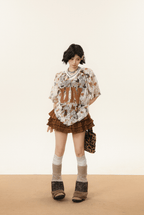 Oversized Lace Mesh V - Neck Tee - COPPING THREADS - CHICISLAND