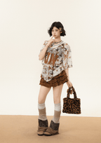 Oversized Lace Mesh V - Neck Tee - COPPING THREADS - CHICISLAND