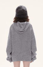 Oversized Loop Yarn Hoodie Sweater - COPPING THREADS - LOSTCTRL