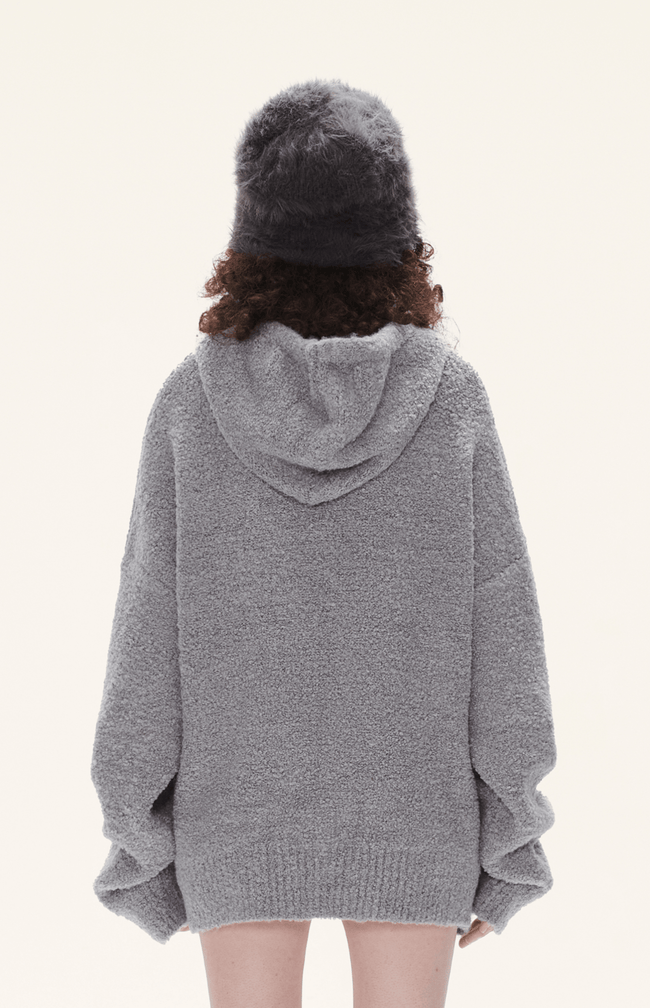 Oversized Loop Yarn Hoodie Sweater Main Image