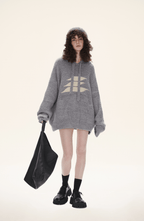 Oversized Loop Yarn Hoodie Sweater - COPPING THREADS - LOSTCTRL