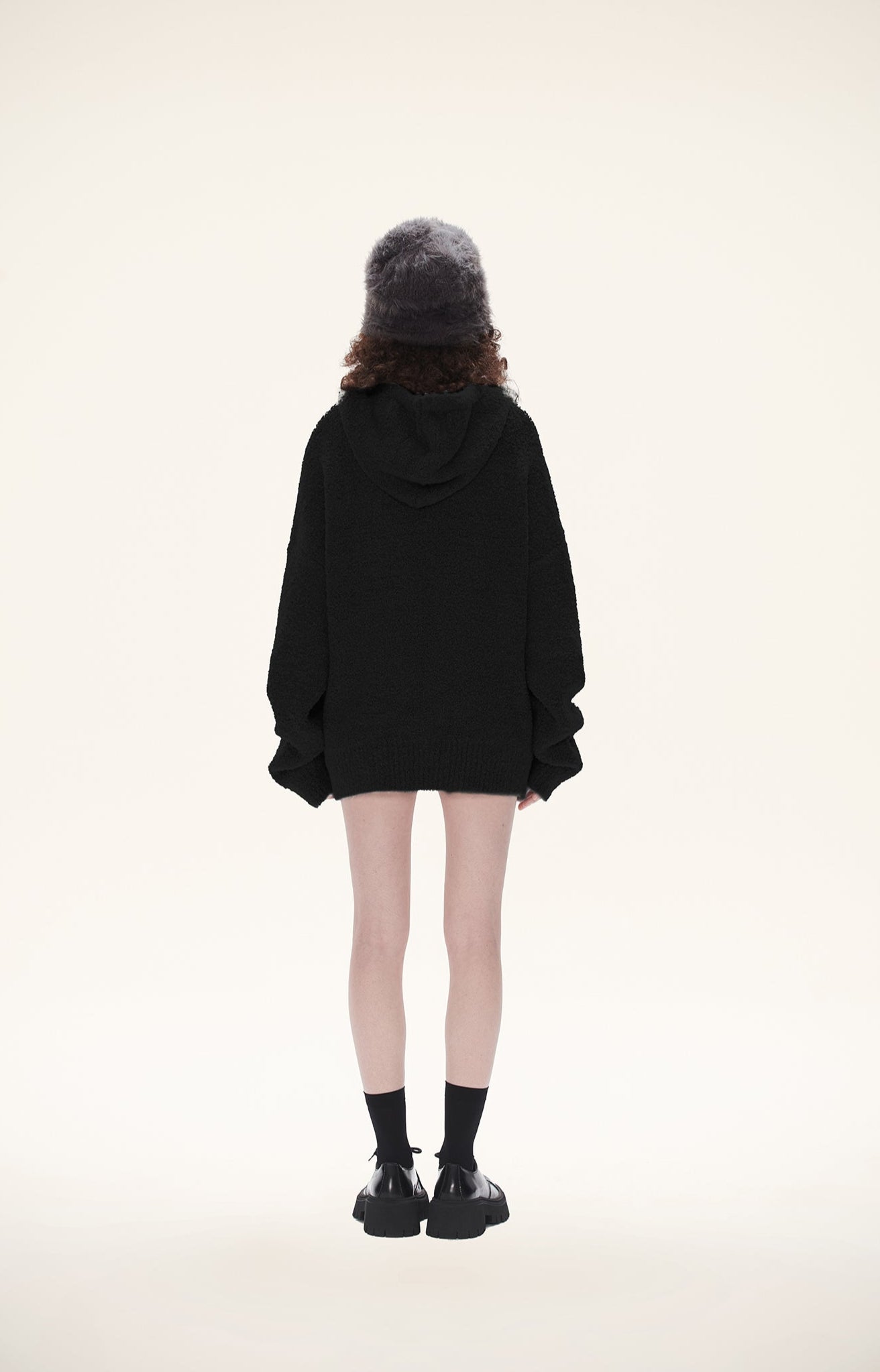 Oversized Loop Yarn Hoodie Sweater - COPPING THREADS - LOSTCTRL