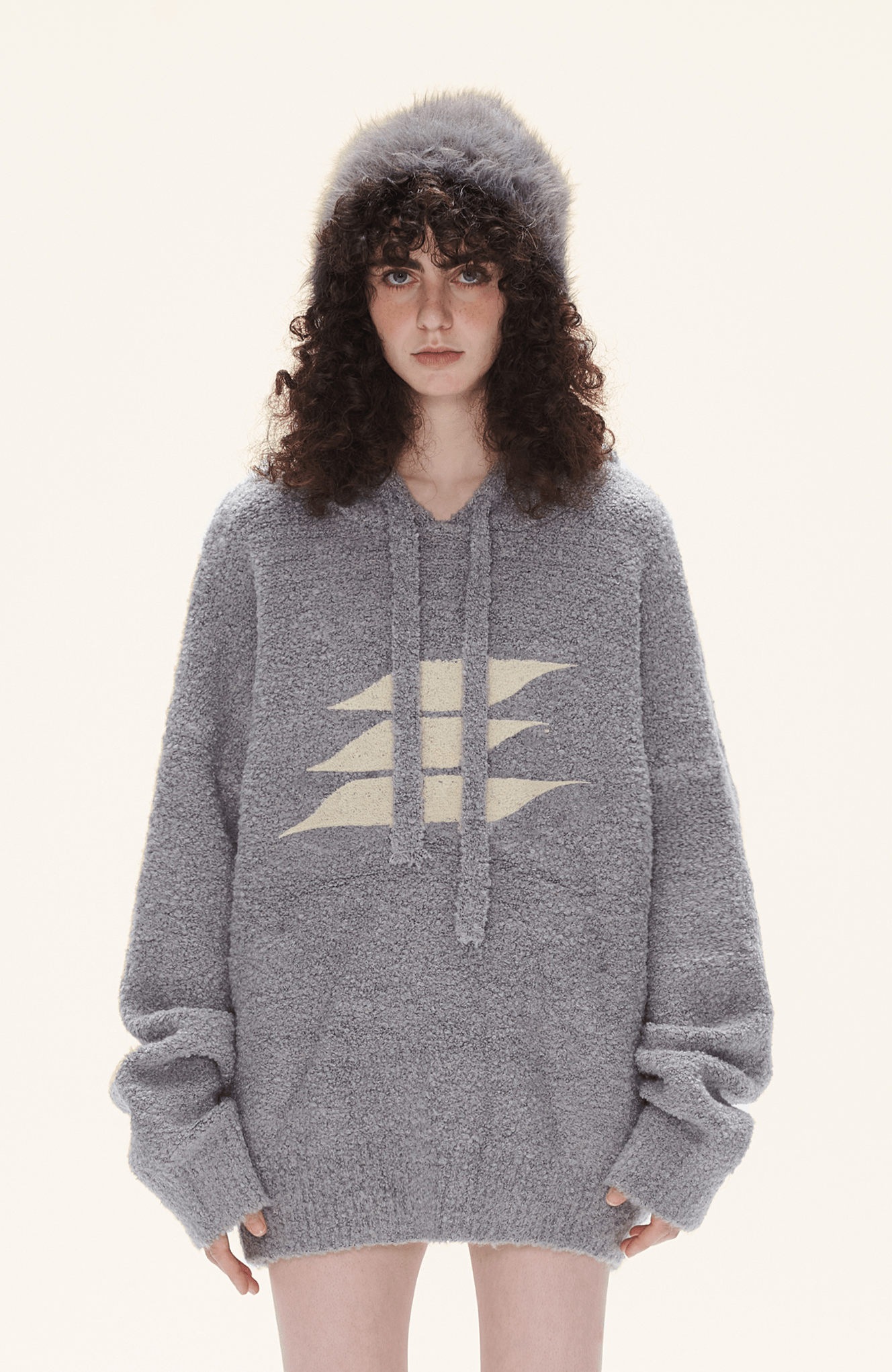 Oversized Loop Yarn Hoodie Sweater - COPPING THREADS - LOSTCTRL Hauptbild