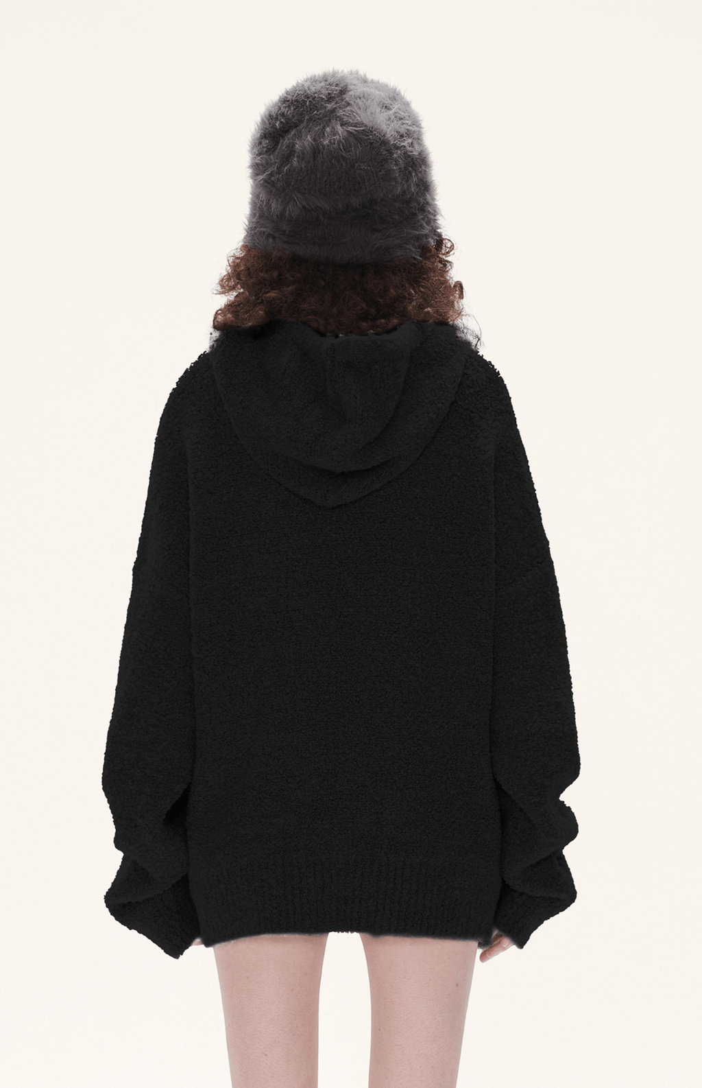 Oversized Loop Yarn Hoodie Sweater - COPPING THREADS - LOSTCTRL
