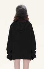 Oversized Loop Yarn Hoodie Sweater - COPPING THREADS - LOSTCTRL