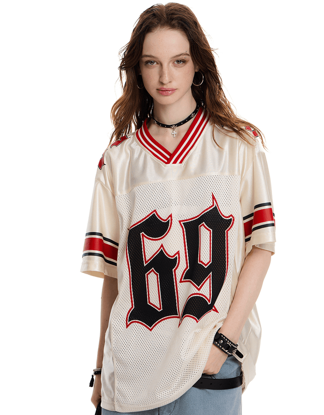 Oversized Mesh Jersey Tee Main Image