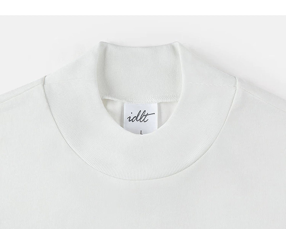 Oversized Mock-Neck Long-Sleeve Tee - COPPING THREADS - IDLT