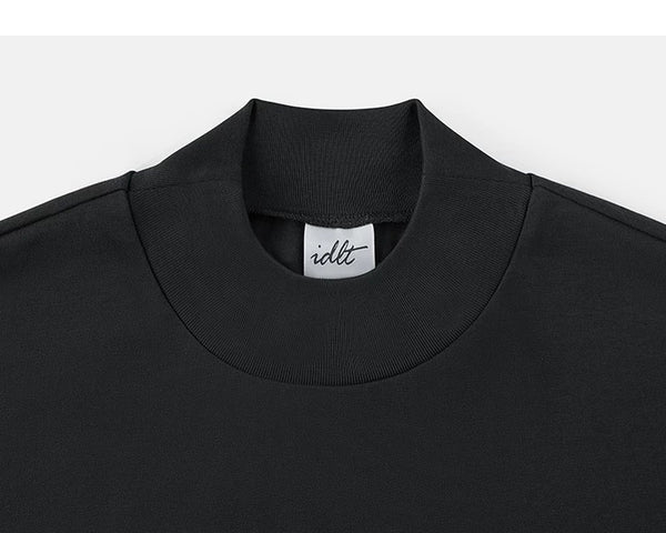 Oversized Mock-Neck Long-Sleeve Tee - COPPING THREADS - IDLT