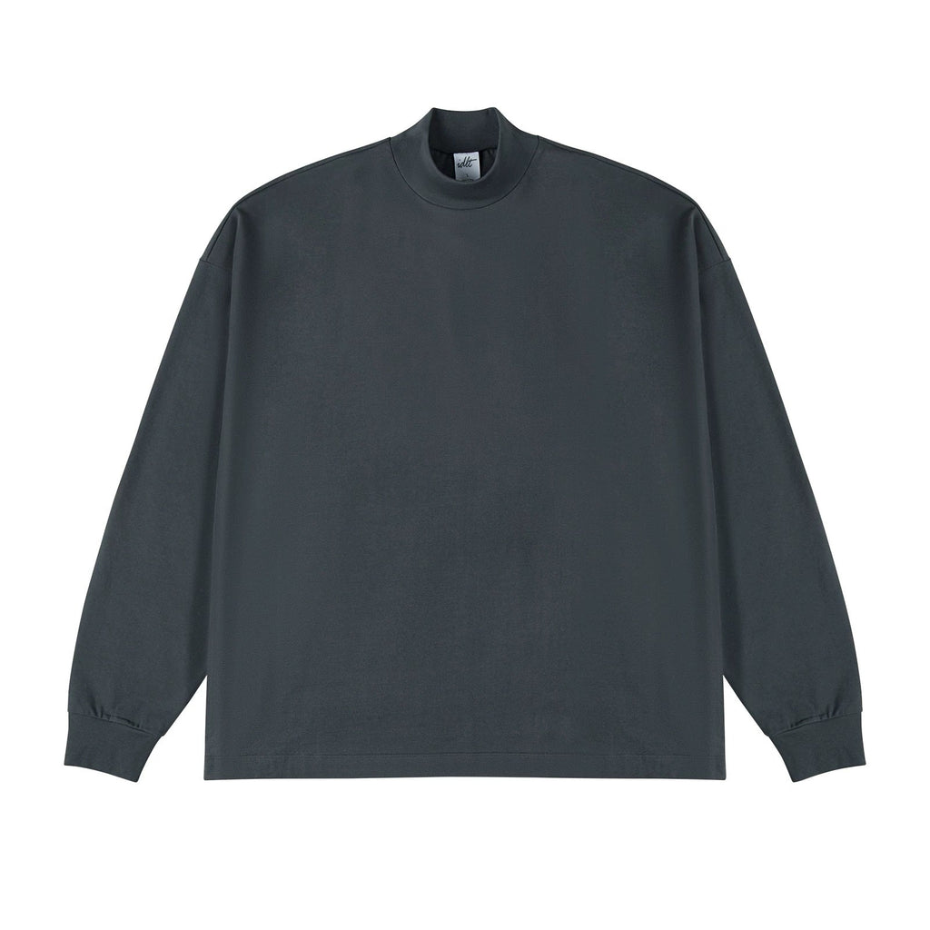 Oversized Mock-Neck Long-Sleeve Tee - COPPING THREADS - IDLT