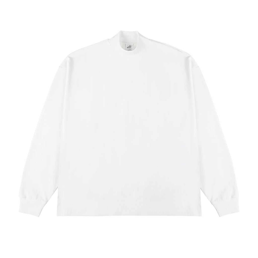 Oversized Mock-Neck Long-Sleeve Tee - COPPING THREADS - IDLT