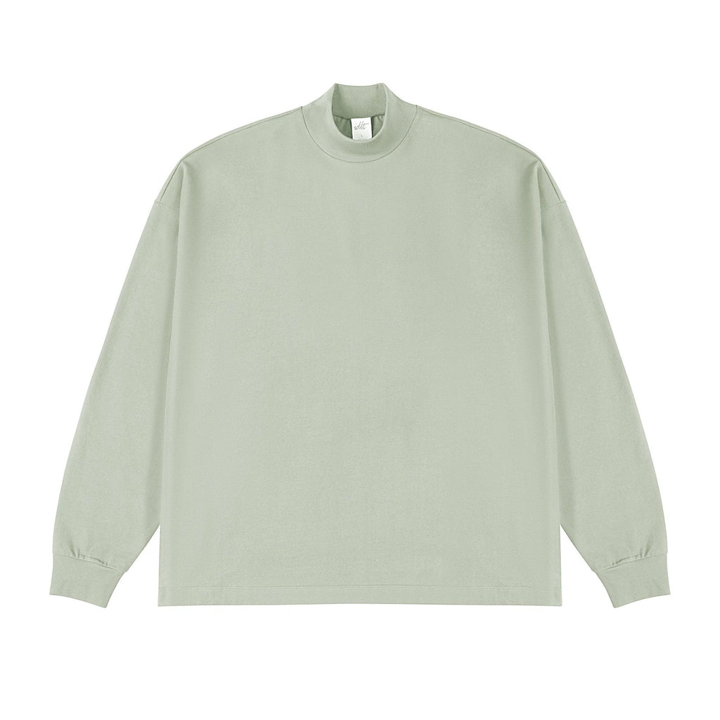 Oversized Mock-Neck Long-Sleeve Tee - COPPING THREADS - IDLT