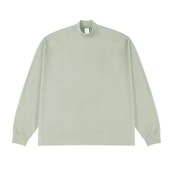 Oversized Mock-Neck Long-Sleeve Tee - COPPING THREADS - IDLT
