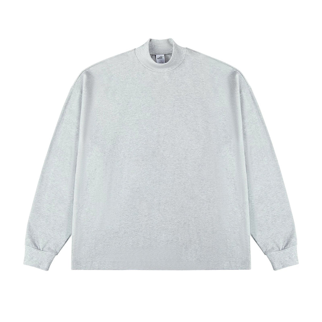 Oversized Mock-Neck Long-Sleeve Tee - COPPING THREADS - IDLT