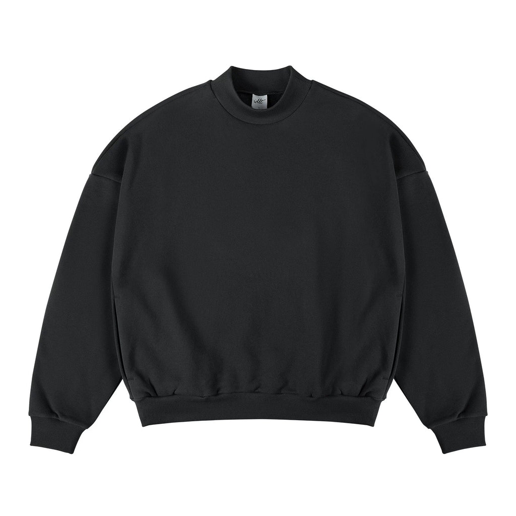 Oversized Mock-Neck Sweatshirt - COPPING THREADS - IDLT