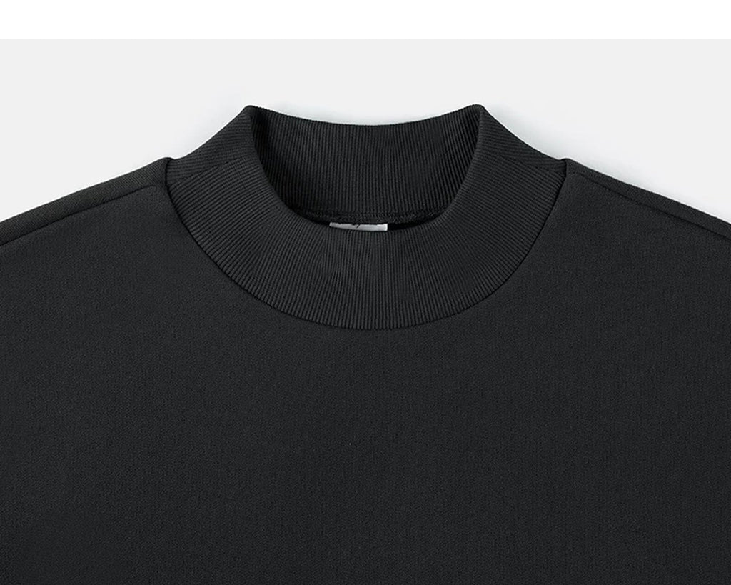 Oversized Mock-Neck Sweatshirt - COPPING THREADS - IDLT