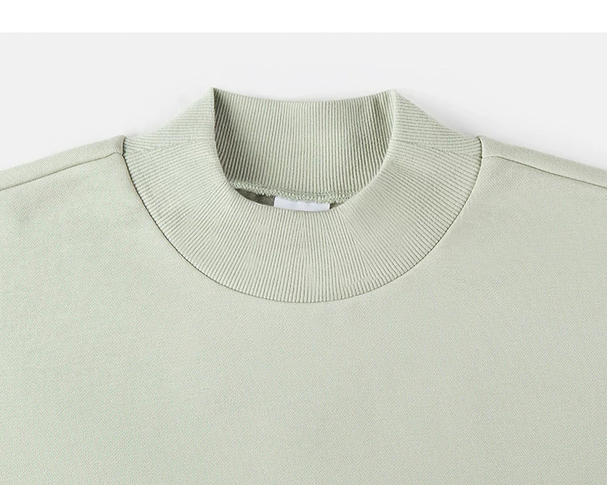 Oversized Mock-Neck Sweatshirt - COPPING THREADS - IDLT