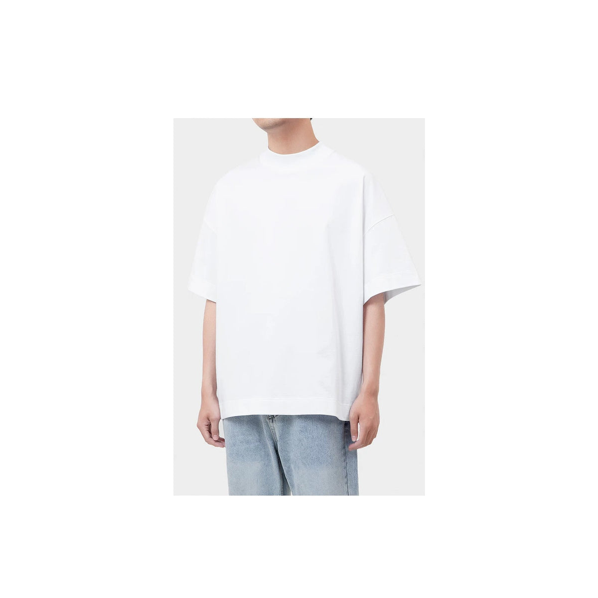 Oversized Mock-Neck Tee - COPPING THREADS - IDLT