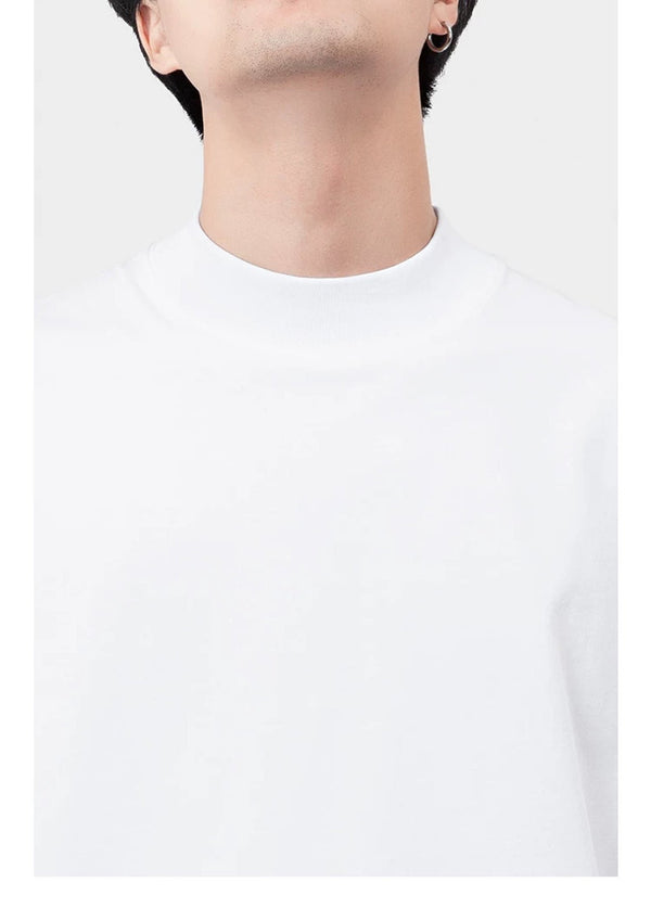 Oversized Mock-Neck Tee - COPPING THREADS - IDLT
