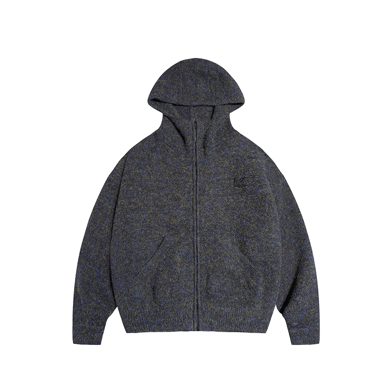 Oversized Mohair Knit Zip Hoodie - COPPING THREADS - RAPPEYE