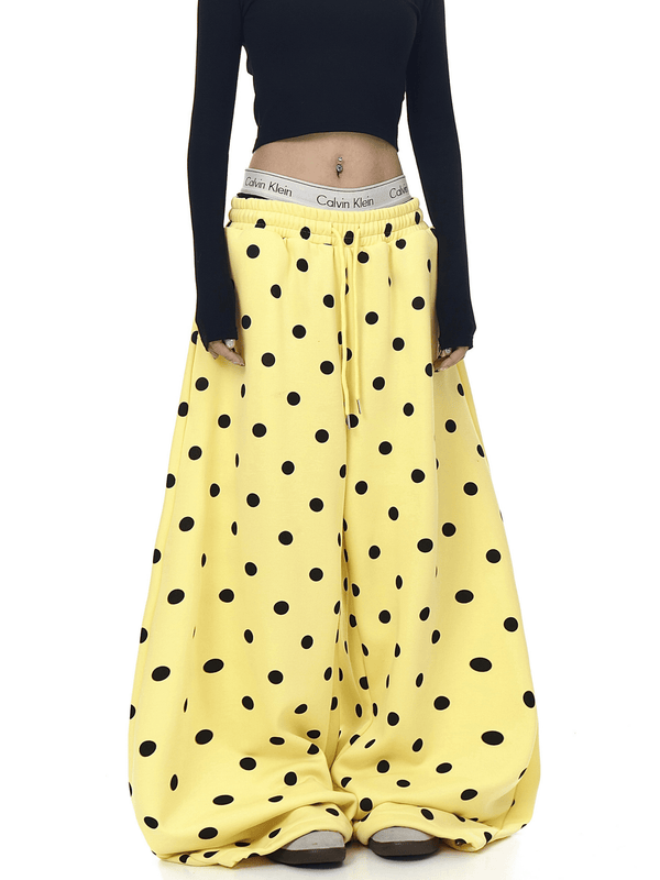 Oversized Polka Dot Fleece Sweatpants - COPPING THREADS - CT Select