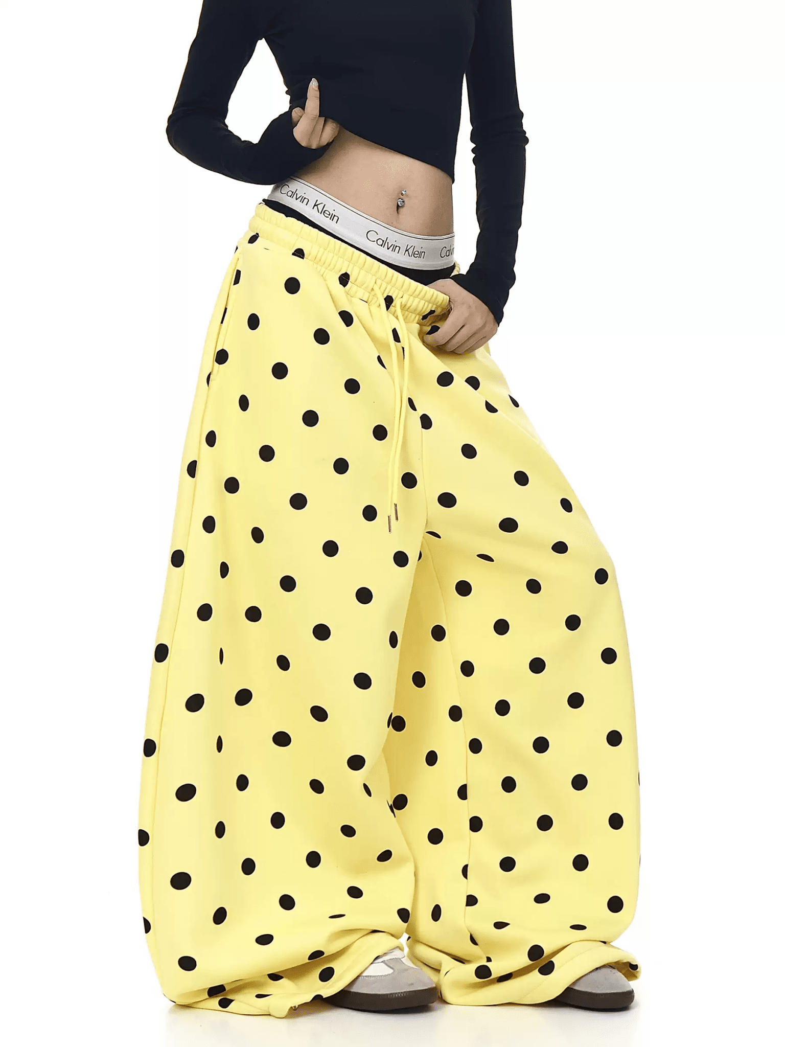 Oversized Polka Dot Fleece Sweatpants Secondary image