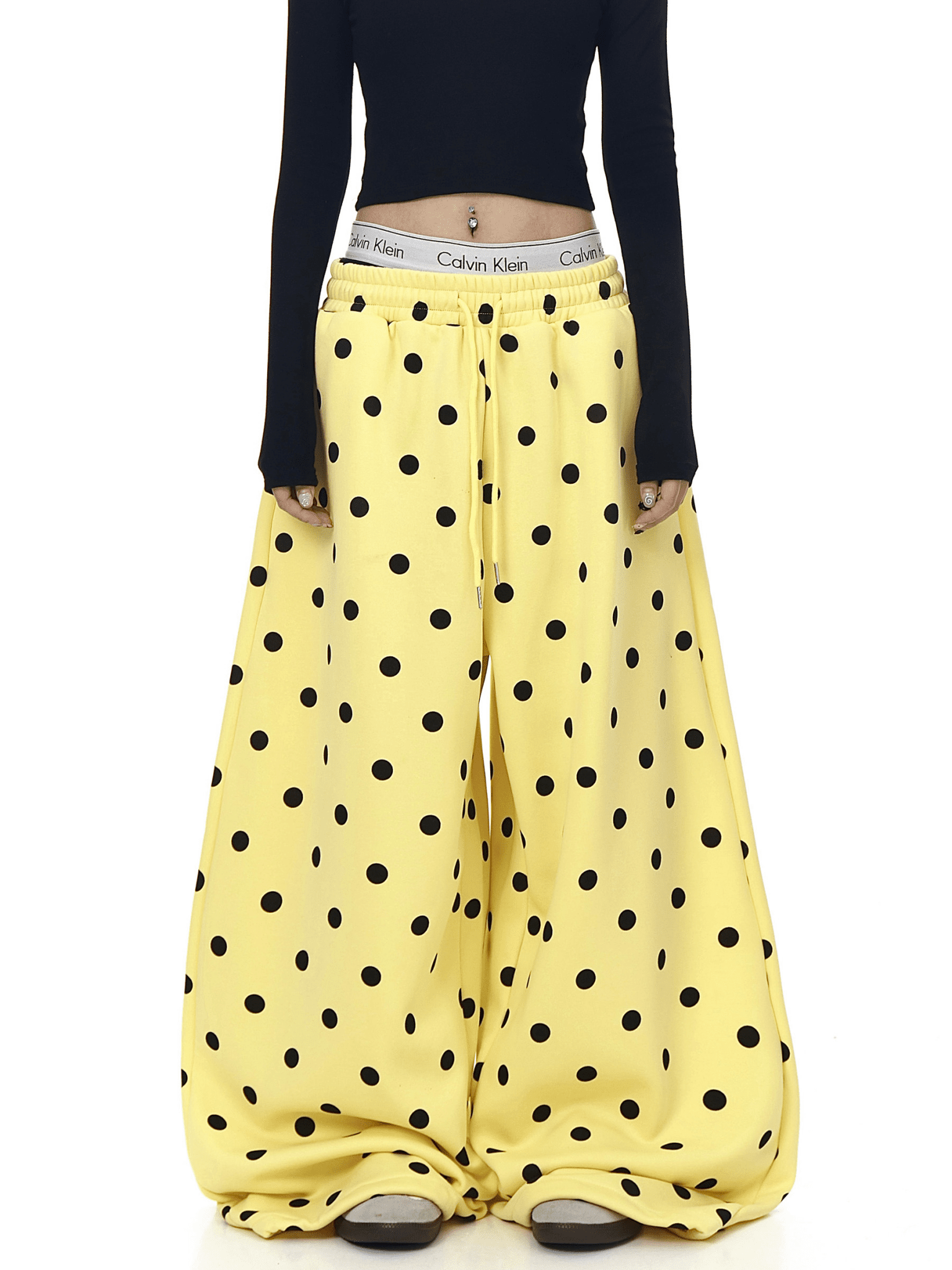 Oversized Polka Dot Fleece Sweatpants - COPPING THREADS - CT Select Main image