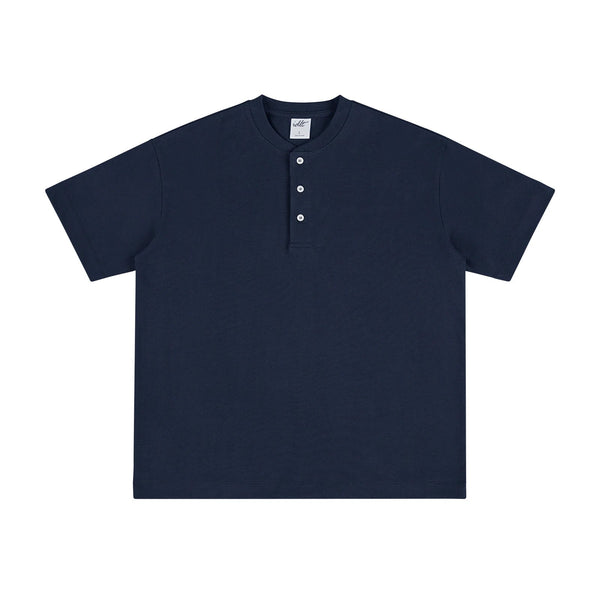 Oversized Short-Sleeve Henley - COPPING THREADS - IDLT