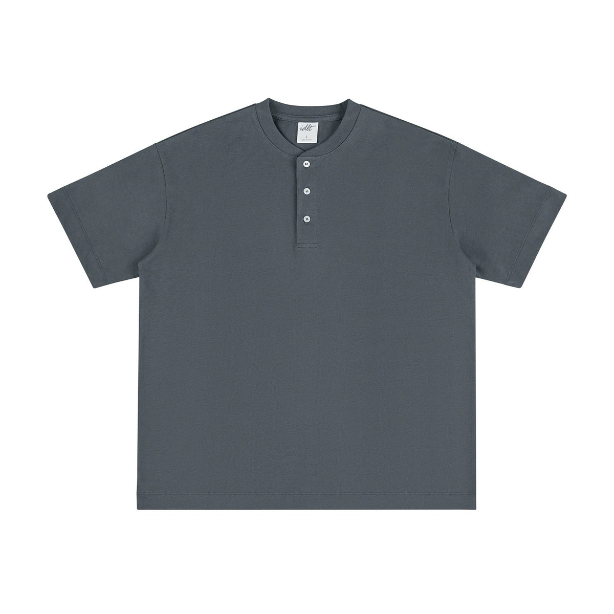Oversized Short-Sleeve Henley - COPPING THREADS - IDLT Main image