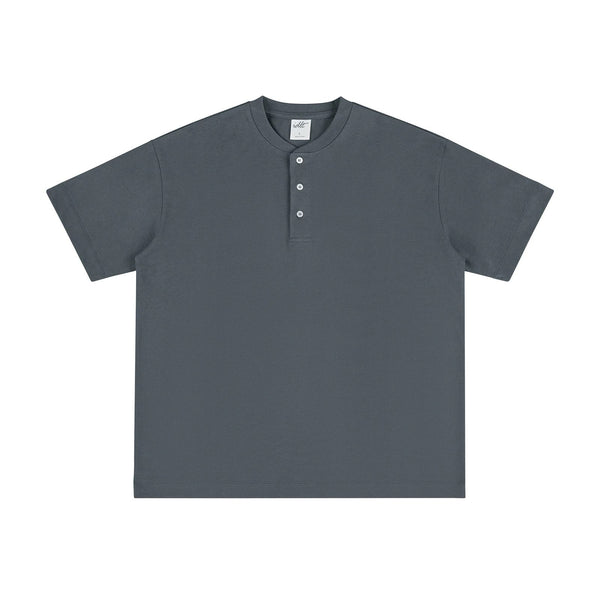 Oversized Short-Sleeve Henley - COPPING THREADS - IDLT
