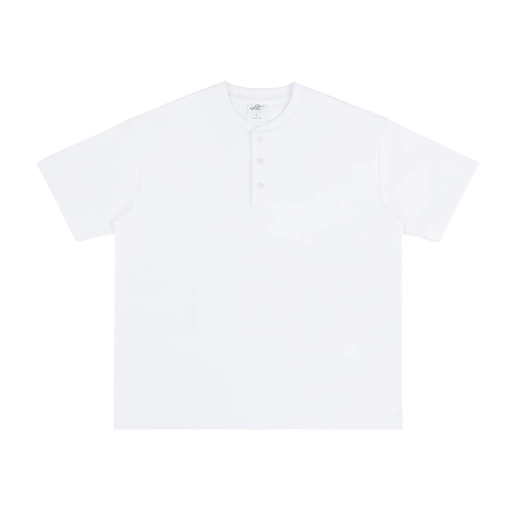 Oversized Short-Sleeve Henley - COPPING THREADS - IDLT