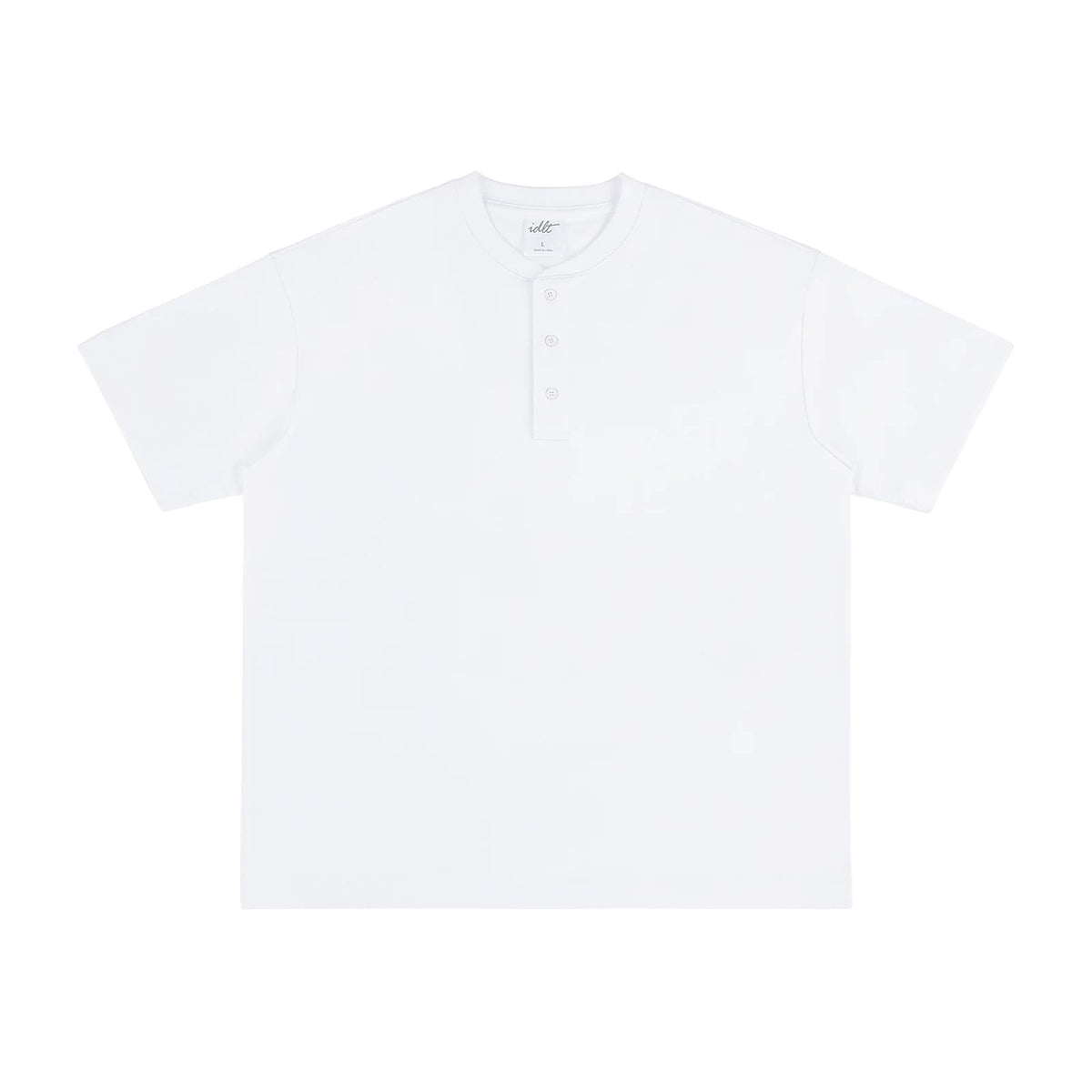Oversized Short-Sleeve Henley - COPPING THREADS - IDLT