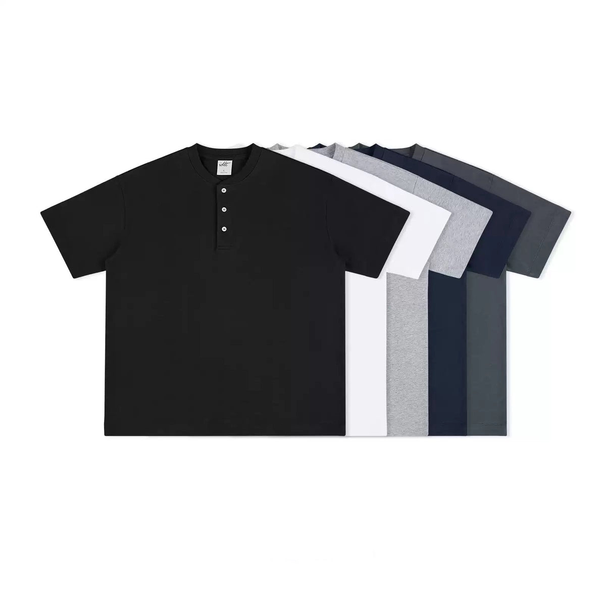 Oversized Short-Sleeve Henley - COPPING THREADS - IDLT