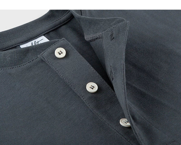 Oversized Short-Sleeve Henley - COPPING THREADS - IDLT