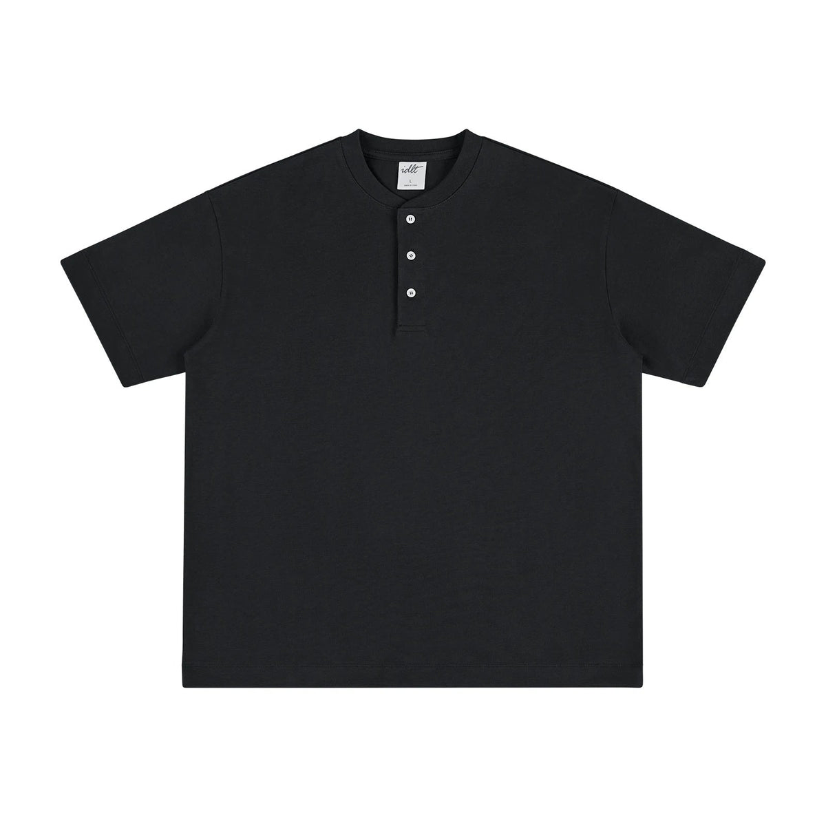Oversized Short-Sleeve Henley - COPPING THREADS - IDLT