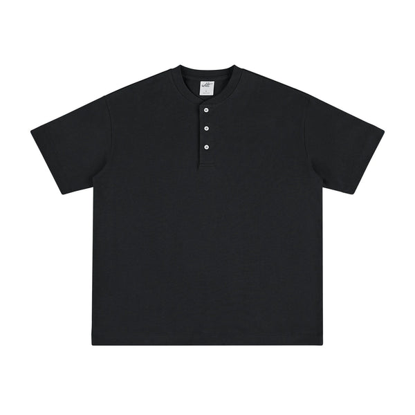 Oversized Short-Sleeve Henley - COPPING THREADS - IDLT