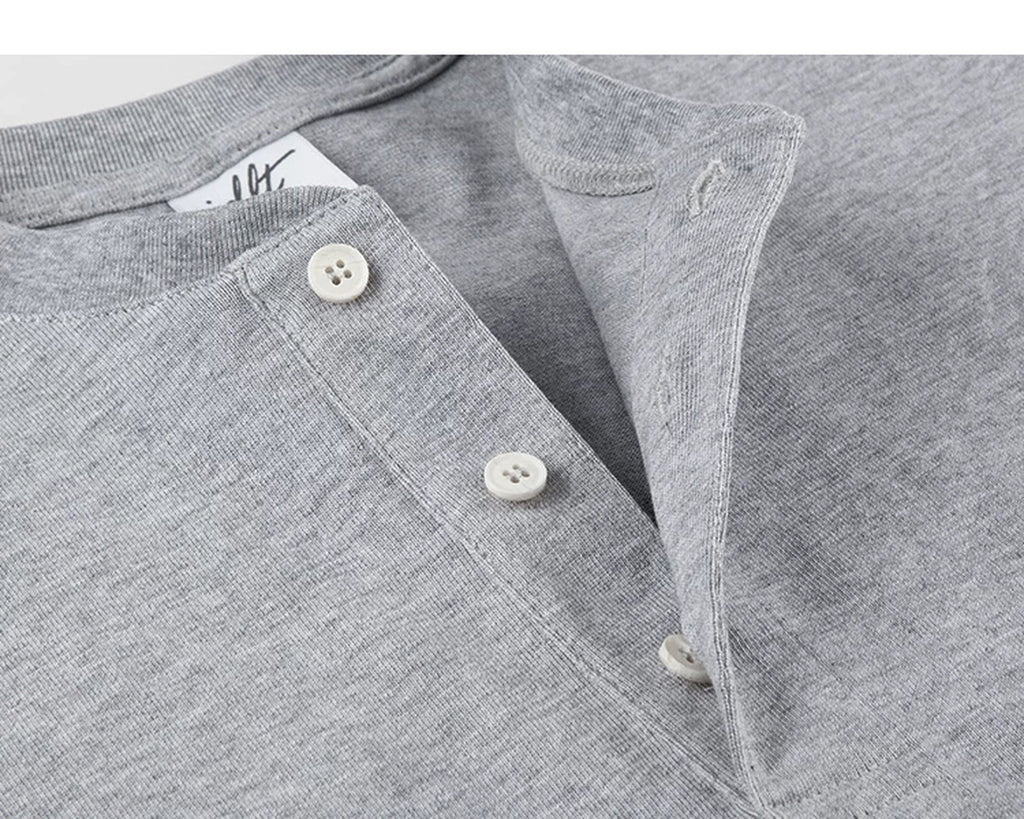 Oversized Short-Sleeve Henley - COPPING THREADS - IDLT